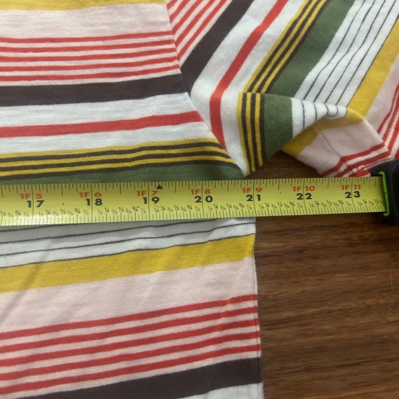 Guess Originals Striped Tee Embroidered Logo Short Sleeve Casual Small - Picture 5 of 7
